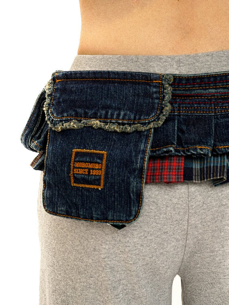 Colourful Curb Belt Denim Bag【s0000016131】