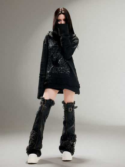 High Neck Fringe Sweater【s0000011259】