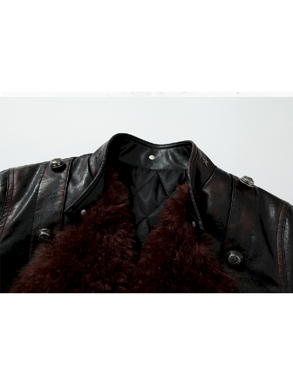 Rub Color Leather Jacket [S0000011223]