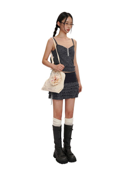 Multi-layer lace splicing waist-head skirt【s0000012517】