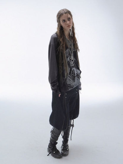 Distressed 5-Inch Harem Riding Pants【s0000013906】