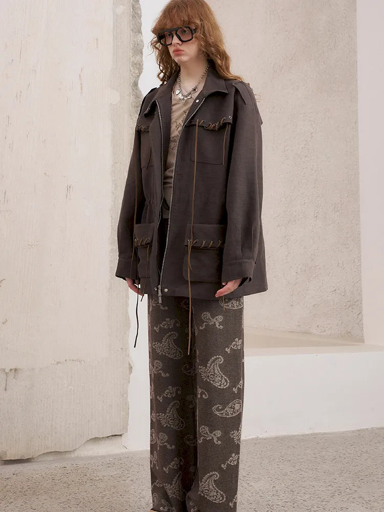 Pocket Drawstring Windbreaker-Style Trench Coat【s0000014060】
