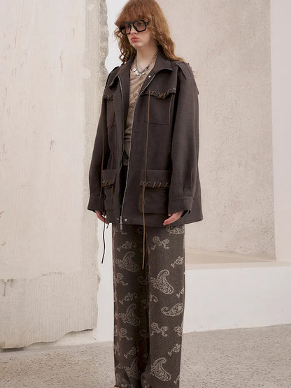 Pocket Drawstring Windbreaker-Style Trench Coat【s0000014060】