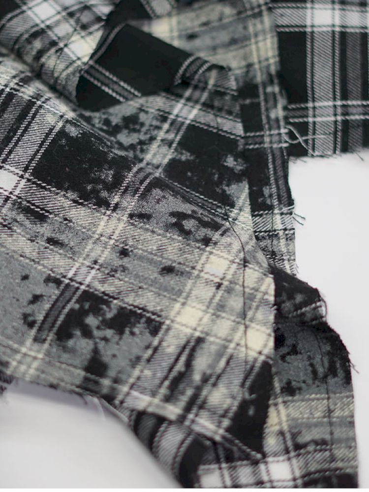 Asymmetrical patchwork plaid strapless dress【s0000012808】