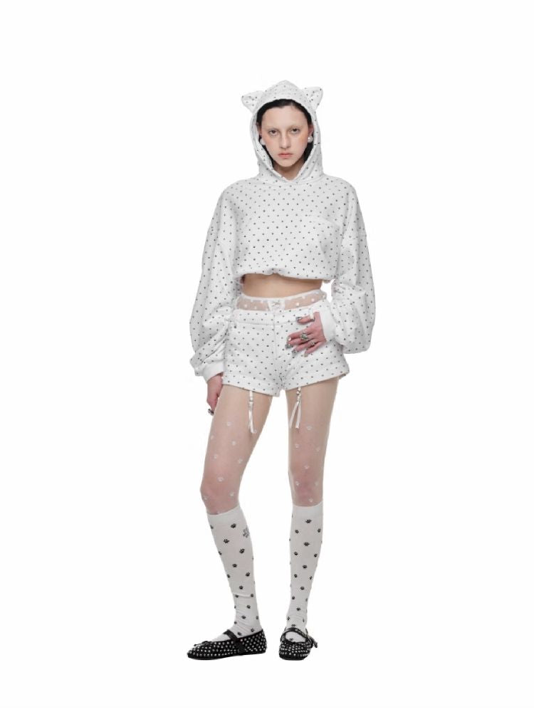 Cat Claw Polka Dot Printed Pants【s0000011586】