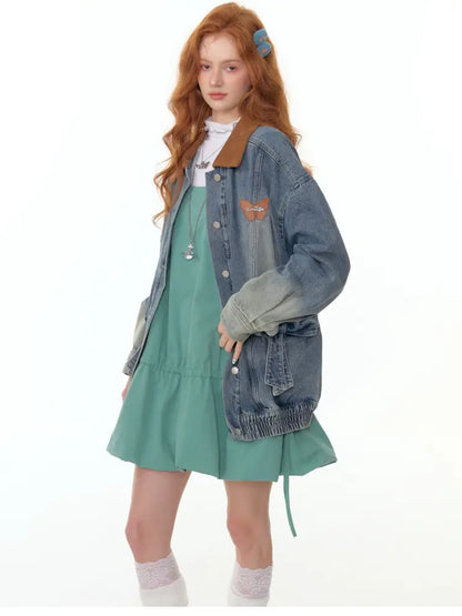 Vintage Relaxed-Fit Denim Jacket【s0000014349】