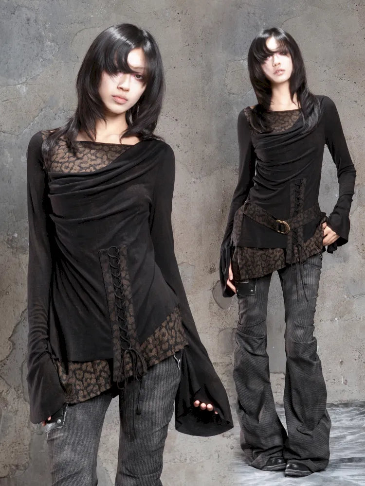 Fake Two-Piece Crew Neck Knit Blouse【s0000014129】