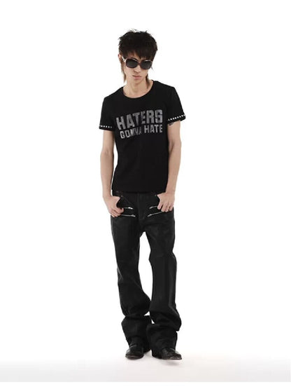 Rhinestone Star Printed Square Neck T-Shirt【s0000018247】