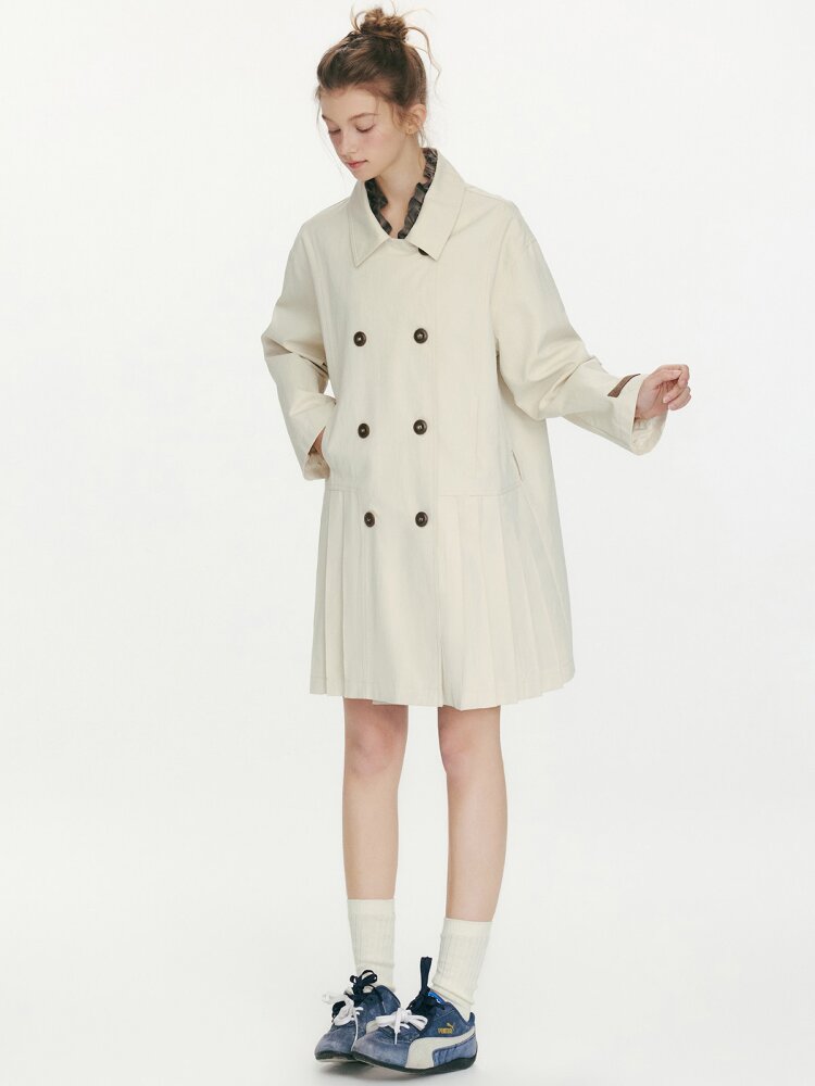Moonlight Concerto Pleated Coat【s0000015668】