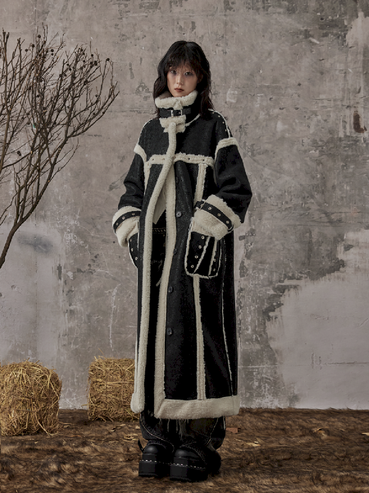 LONG LAMB WOOL FUR COAT [S0000010976]