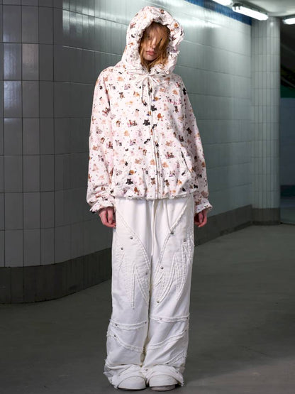 Puppy Print Sweatshirt Jacket【s0000014413】