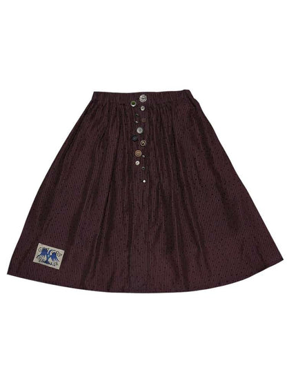 Button Vintage Polka Dot Chiffon Skirt【s0000014901】