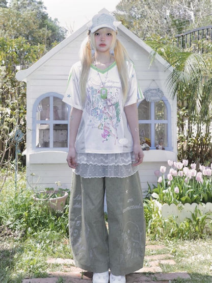 Patchwork Short Sleeve Jersey【s0000012196】