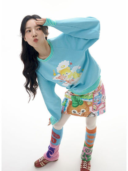 Bear Illustration Sports Sweatshirt [S0000010518]