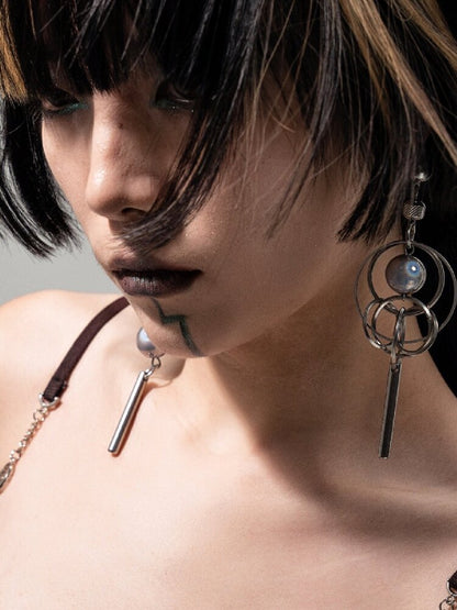 Futuristic Punk Heavy Earrings【s0000018815】