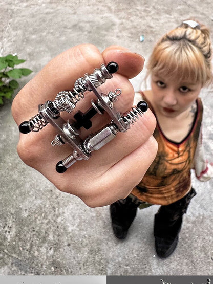 Handcore Punk Style Spring Ring【s0000018887】