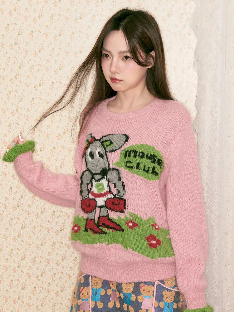 Pink Mouse Sweater Long Sleeve【s0000014140】