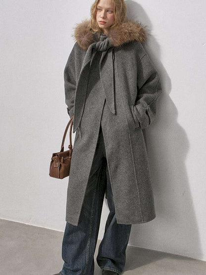 Real Fur Hooded Reversible Coat【s0000015231】