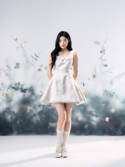 Oil Painting Jacquard Rose Dress【s0000015915】