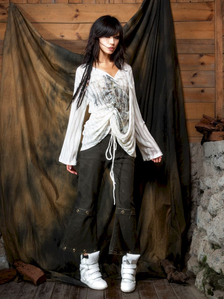 Slim-Fit Printed Long-Sleeve T-Shirt【s0000013899】