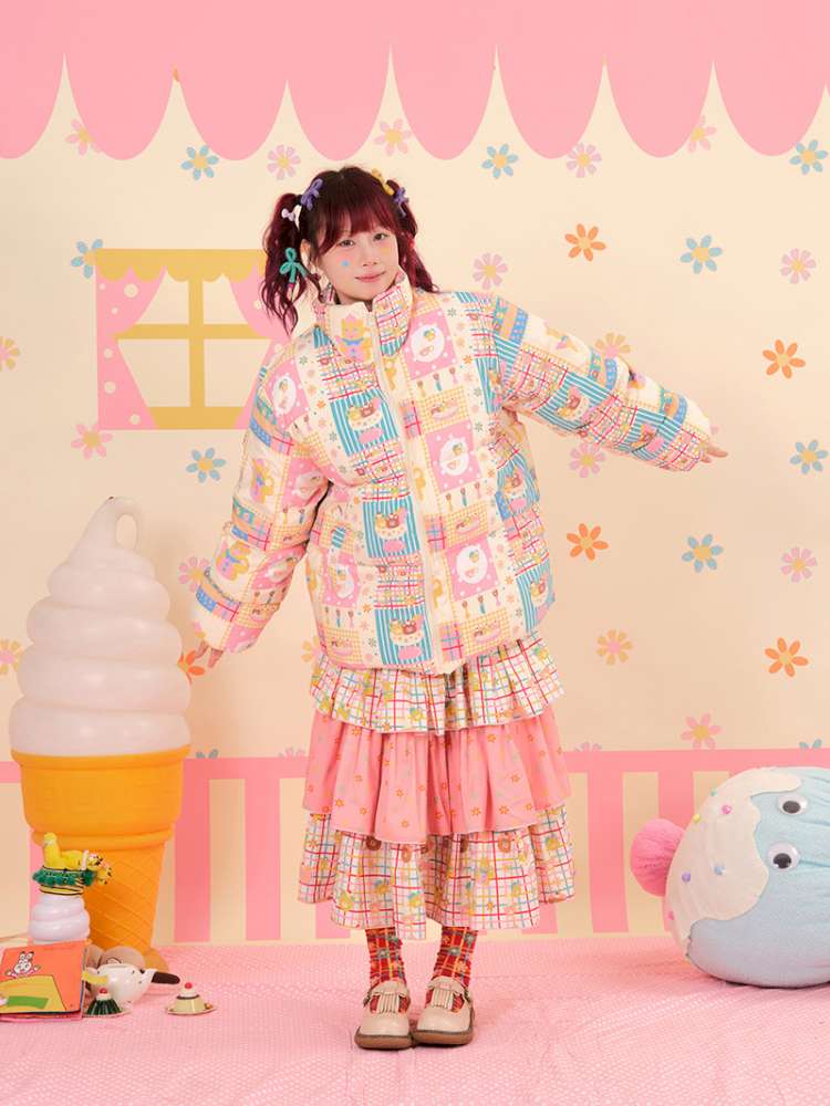 Showa Sweets House White Duck Down Jacket【s0000015167】