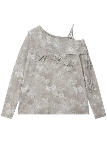 Slanted Collar Bow Sunscreen Top【s0000016526】