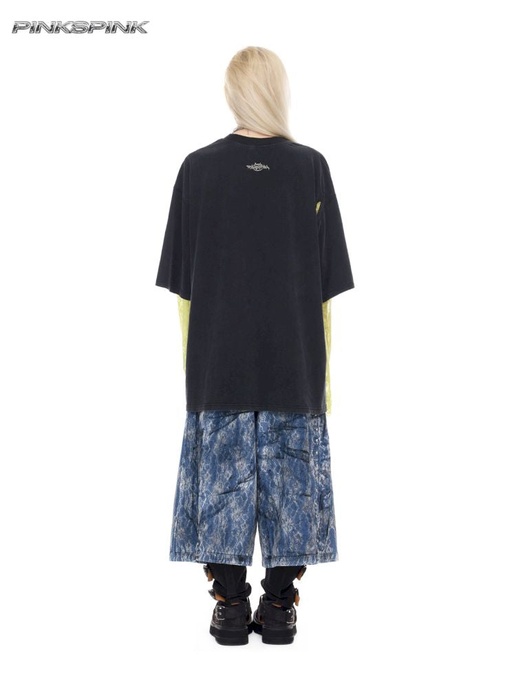 Distressed short-sleeve T-shirt【s0000012987】