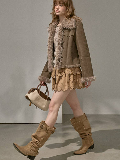 Faux Fur Collar Jacket【s0000014409】