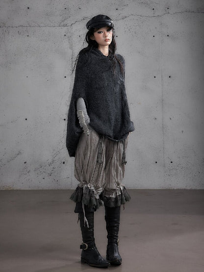 Twisted Knit Wool Cape Jacket【s0000019160】