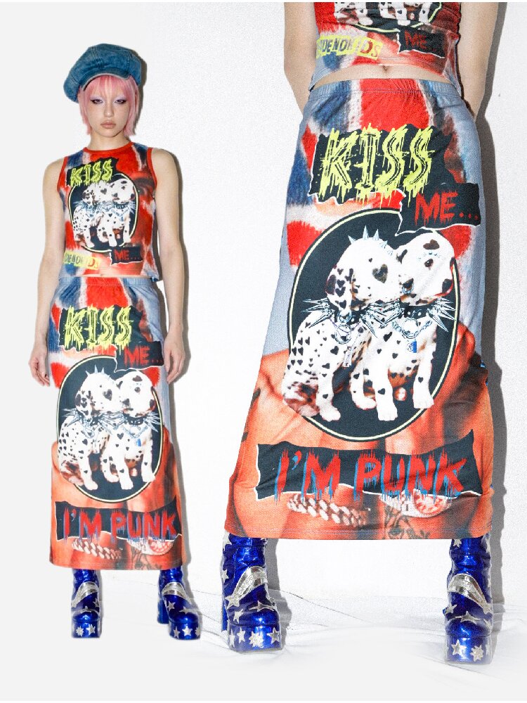 Reversible American Print Skirt【s0000016699】