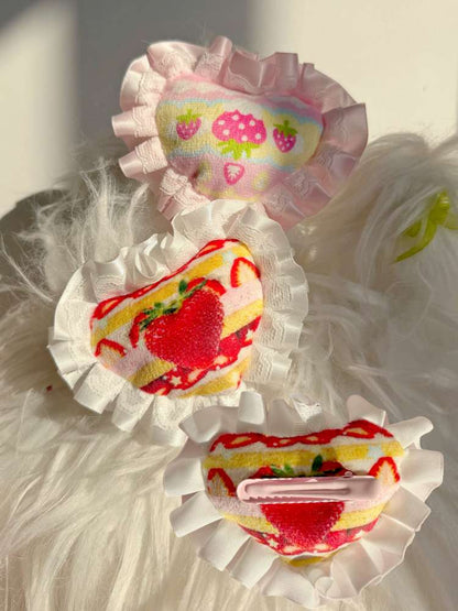 Lace Strawberry Hairpin Keychain【s0000015113】