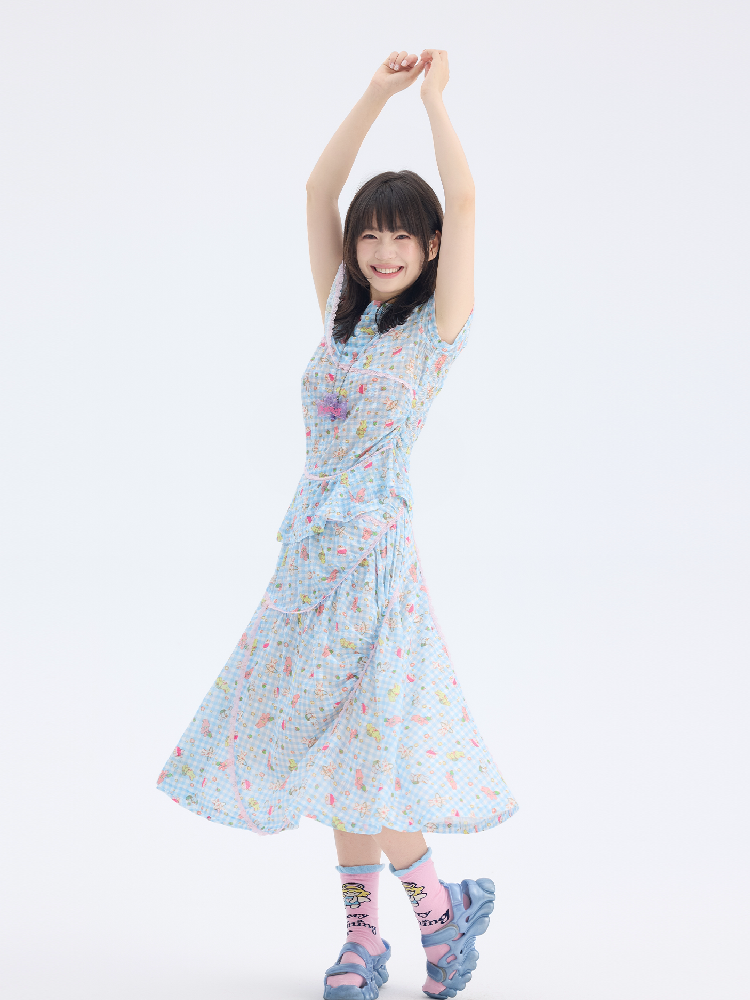 Bunny Lace Asymmetrical Skirt Set【s0000017690】