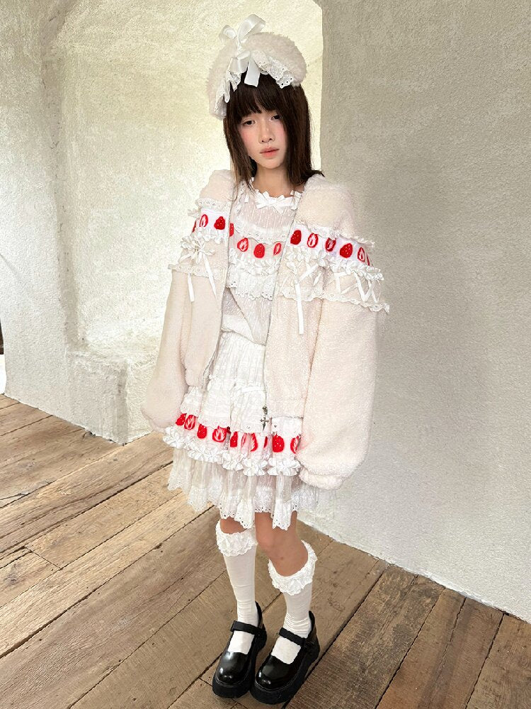 Cake Print Lace Bow Short Skirt【s0000018539】