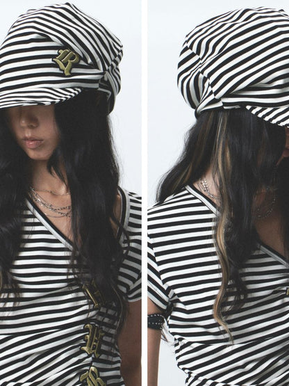 Two-color shaped pile hat【s0000012687】