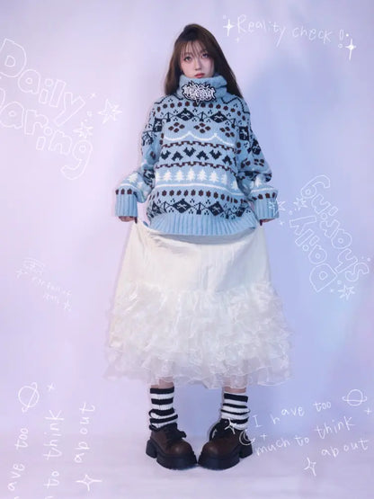 Hand-Knitted Jacquard Sweater【s0000014348】