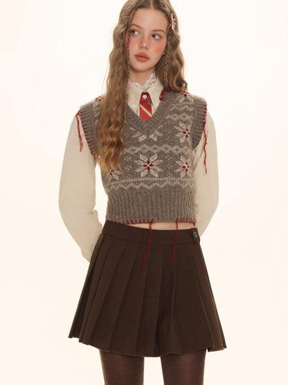 Snowflakev-Neck 니트 언더 셔츠 [S0000006009]