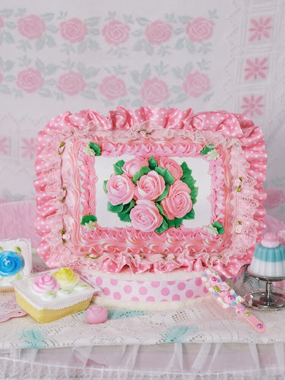 Vintage Rose Cake Crossbody Bag【s0000017758】