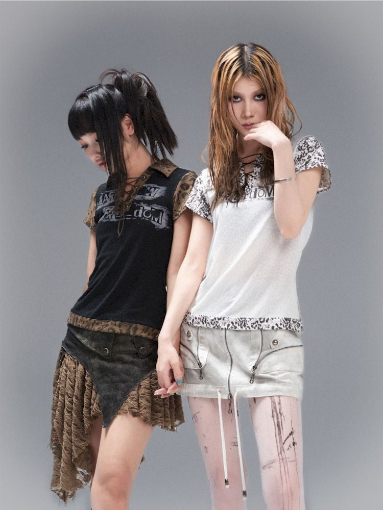 POLO NECK COLLISION COLOR SLEEVE TOP [S0000008468]