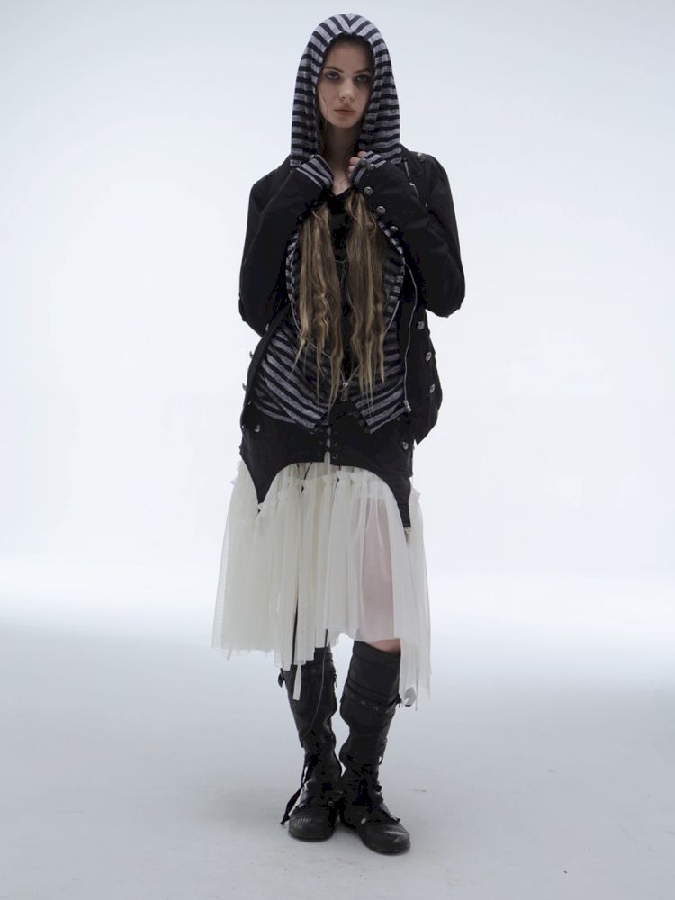 Tulle Pleated Tiered Layered Skirt【s0000013907】