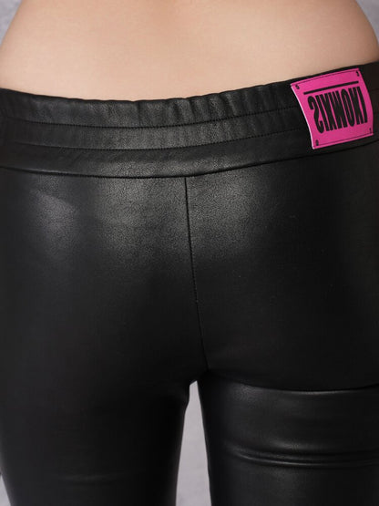 Metal Rivet High-Stretch Leather Pants【s0000019100】