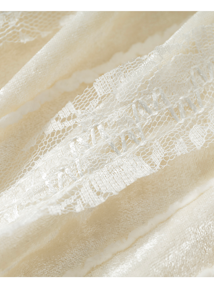 Vintage Lace Irregular Velvet Skirt【s0000014930】