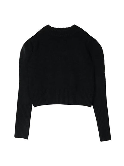 Solid Color Crew Neck Sweater【s0000018540】