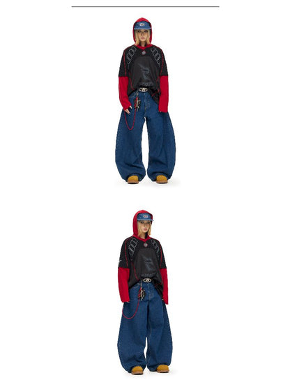 Aged Machete Wide Leg Jeans【s0000011699】