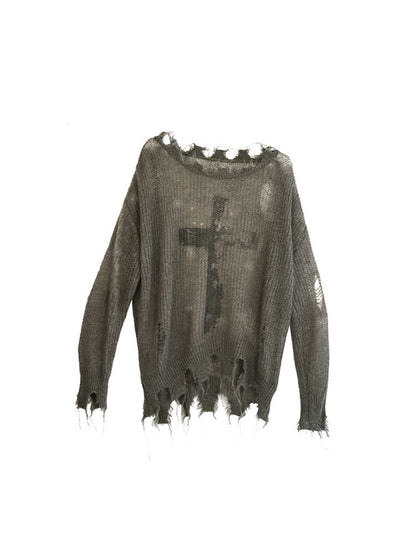 Hollow Out Mohair Cowl Sweater【s0000009916】