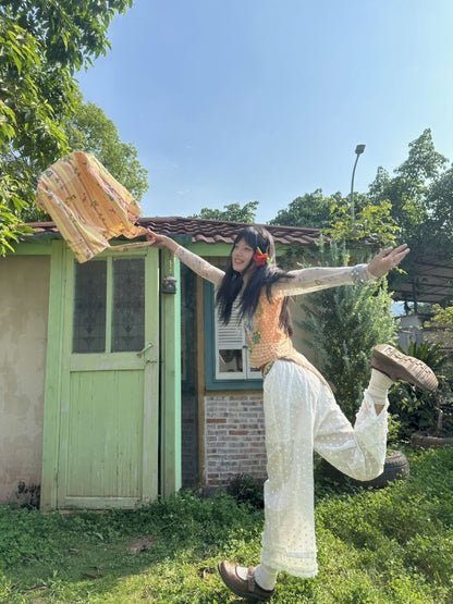 Printed Long-Sleeved Mesh T-Shirt【s0000012776】