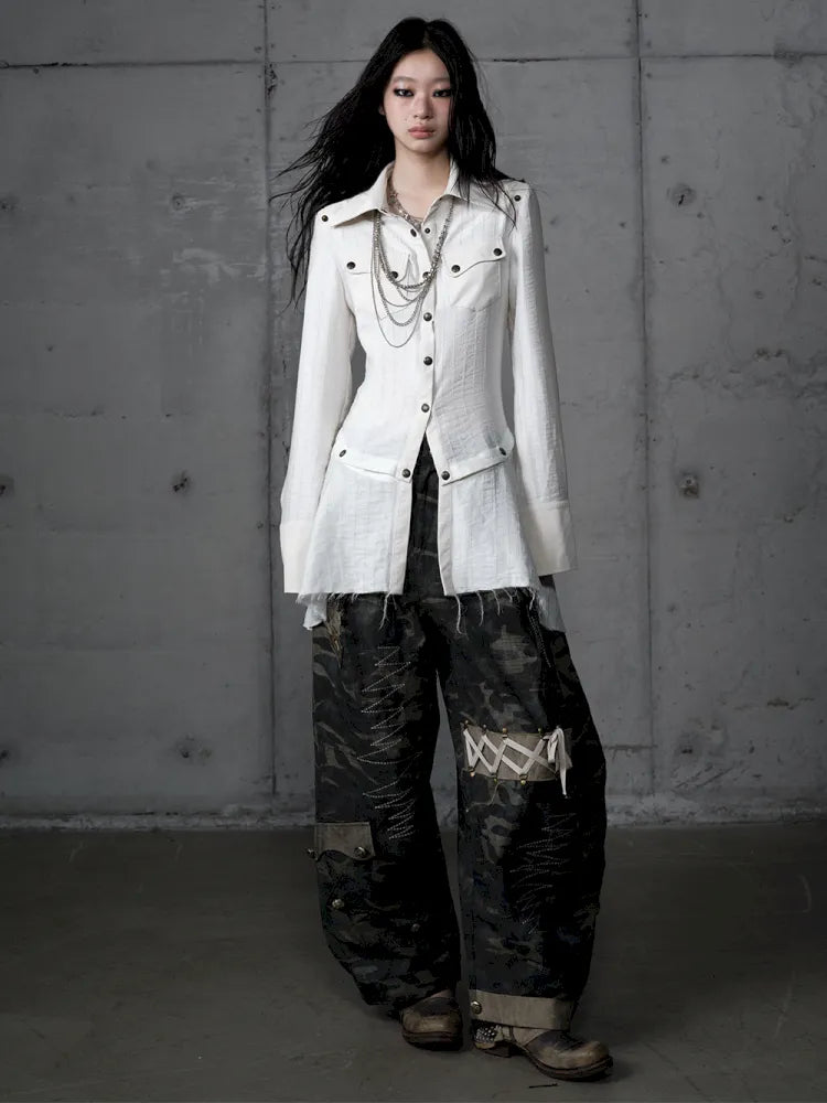 Leather Detachable Long-Sleeved Shirt【s0000014119】