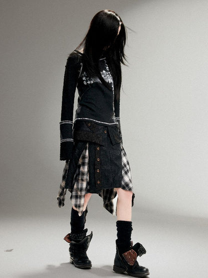 Leather Halter Long Skirt【s0000011253】