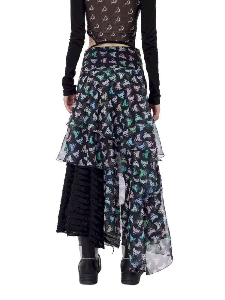 Black Metal Mesh Star Skirt【s0000015125】