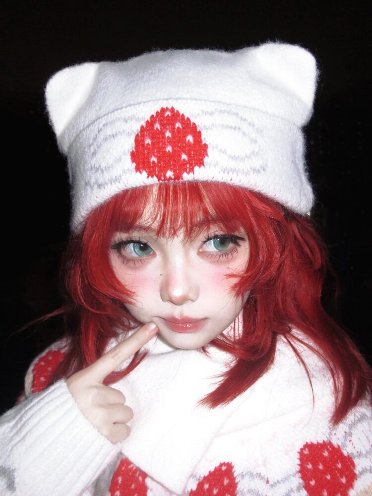 Strawberry Cake Folded Cold Hat【s0000015554】