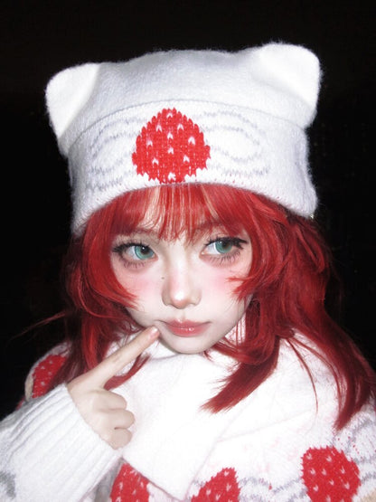 Strawberry Cake Folded Cold Hat【s0000015554】